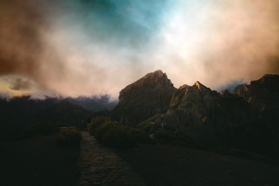 moody scene in the mountains